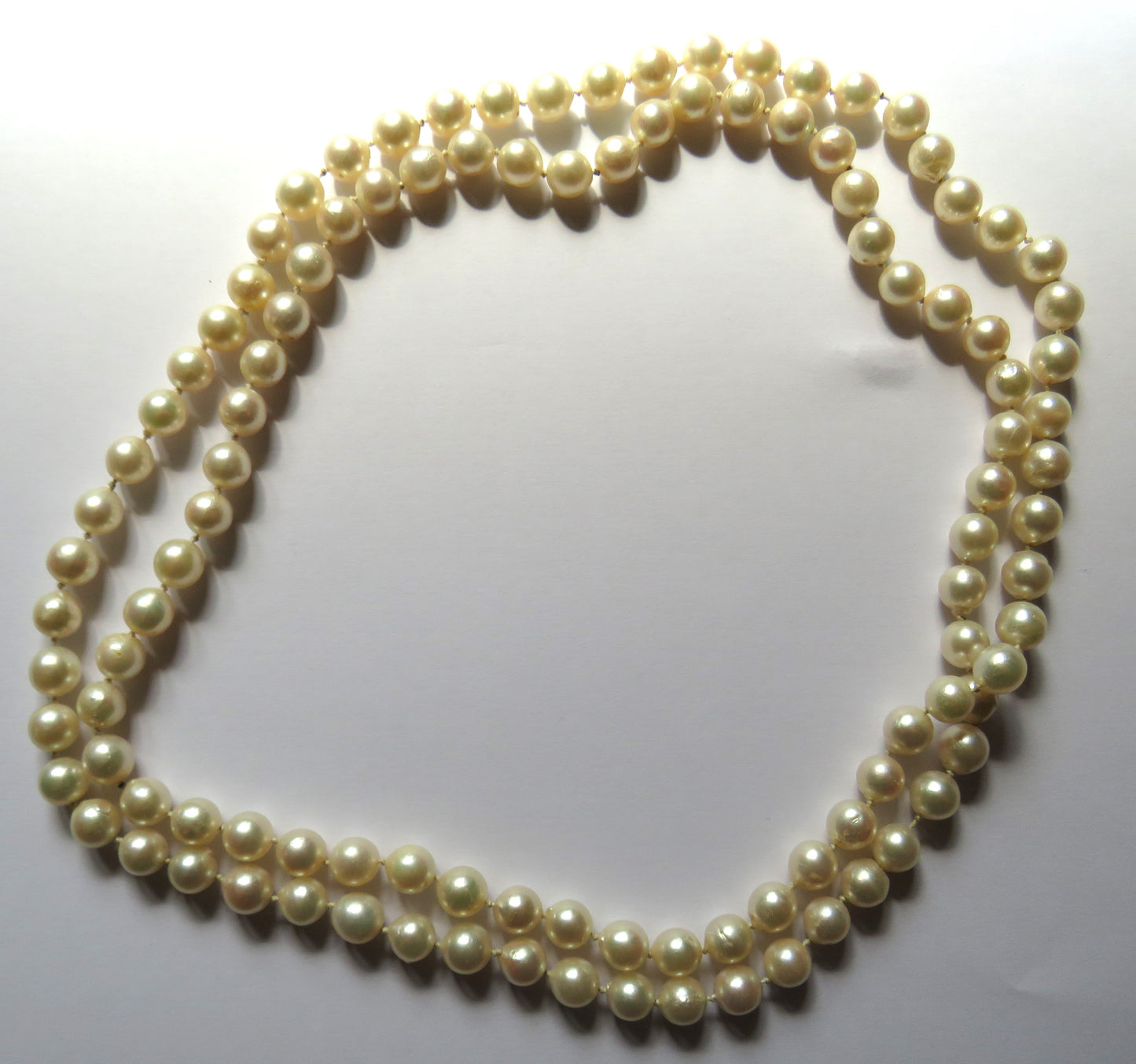 Good Quality Vintage Long Cultured Pearl Necklace