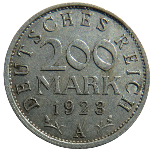 1923-A Germany - Weimar Republic 200 Mark Coin