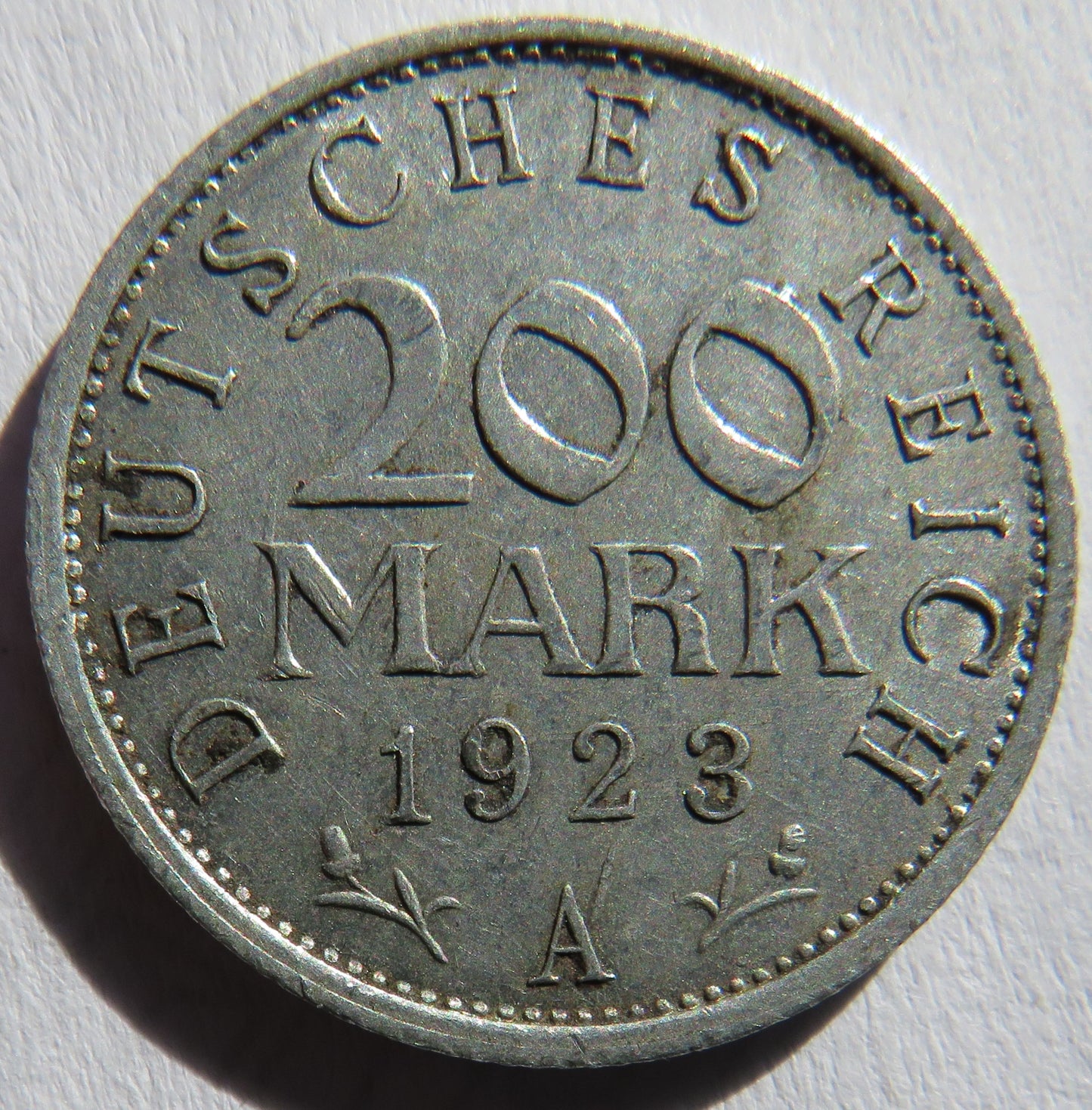 1923-A Germany - Weimar Republic 200 Mark Coin