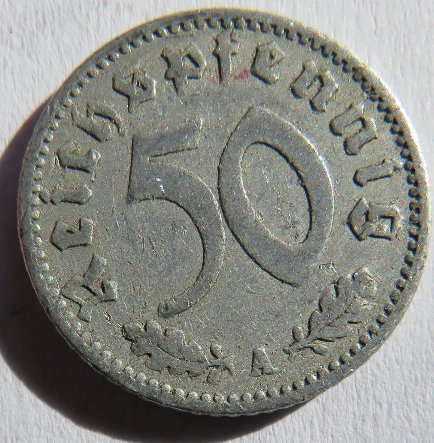 1940-A Germany - Third Reich 50 Reichspfennig Coin