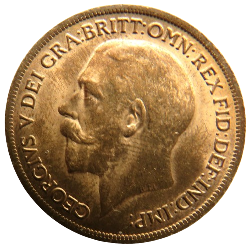 1919 King George V One Penny Coin High Grade - Great Britain