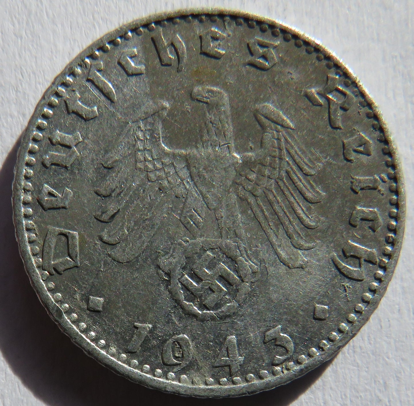 1943-J Germany - Third Reich 50 Reichspfennig Coin