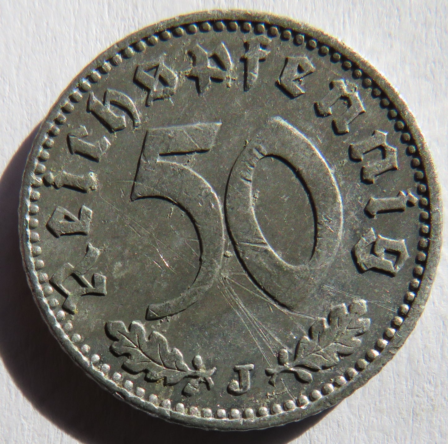 1943-J Germany - Third Reich 50 Reichspfennig Coin