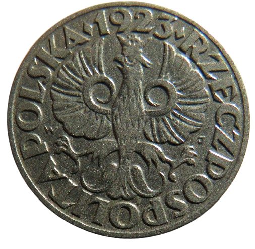 1923 Poland 50 Groszy Coin