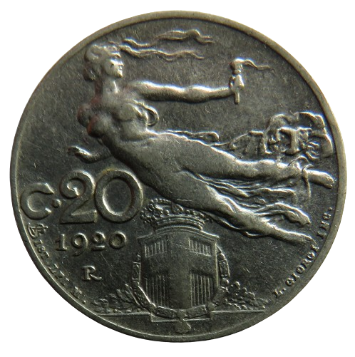 1920 Italy 20 Centesimi Coin