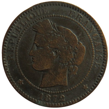 Load image into Gallery viewer, 1872-K France 10 Centimes Coin
