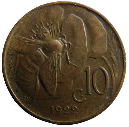 1922 Italy 10 Centesimi Coin