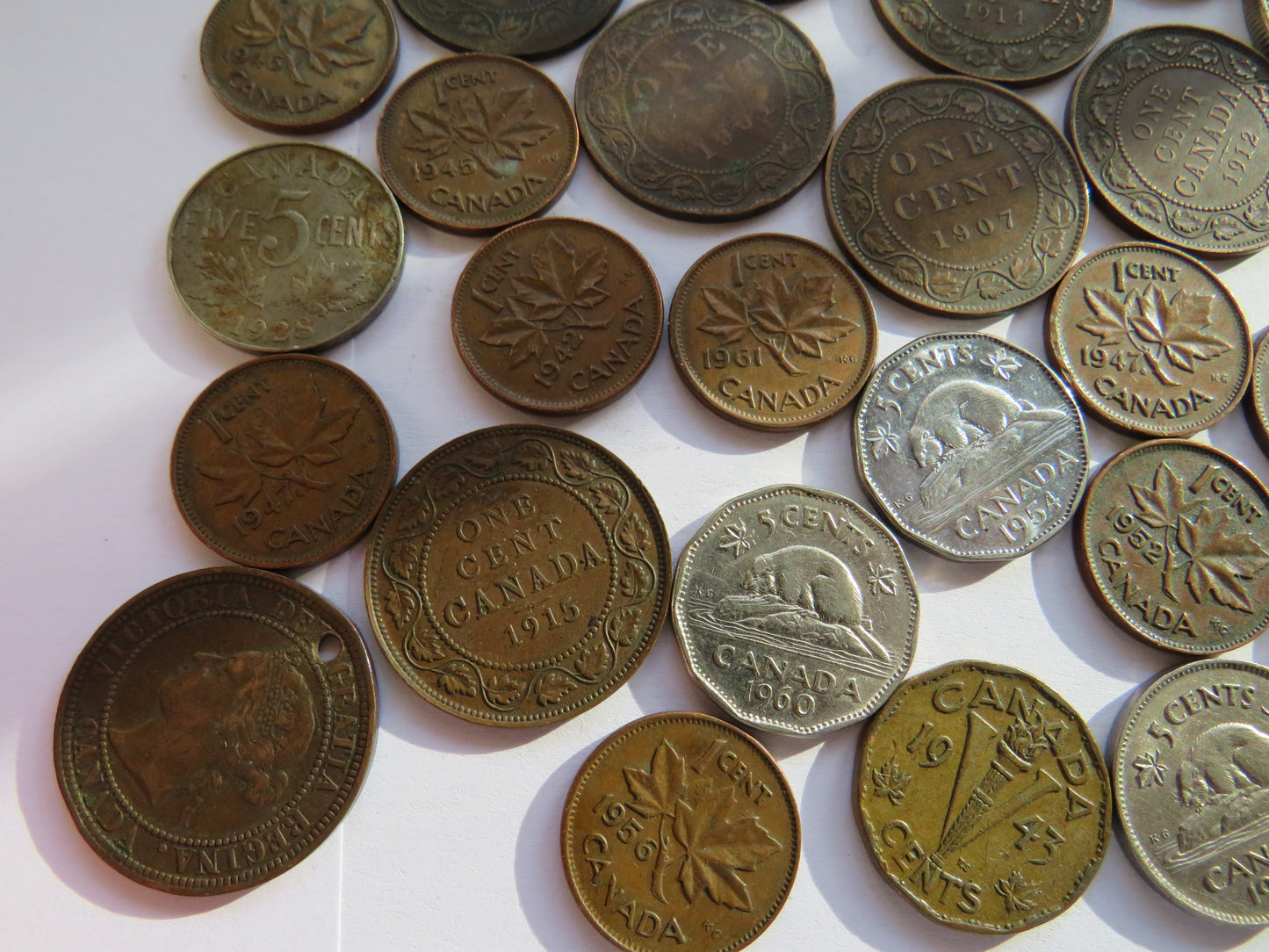A Good Collection of Old Coins From Canada