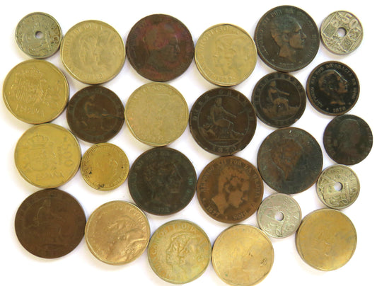 A Good Collection of Old Coins From Spain