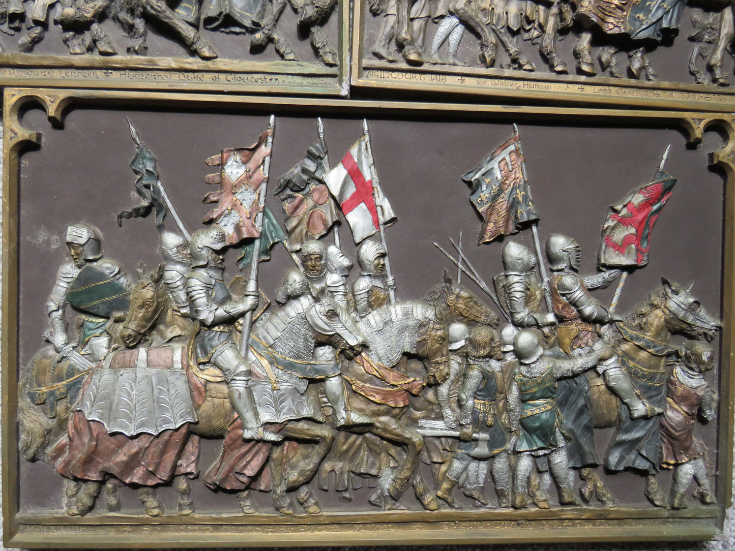 3 Medieval Knights 3d Wall Plaques By Marcus Designs Agincourt 1415,