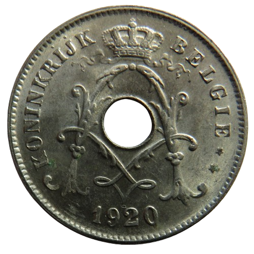 1920 Belgium 10 Centimes Coin In High Grade