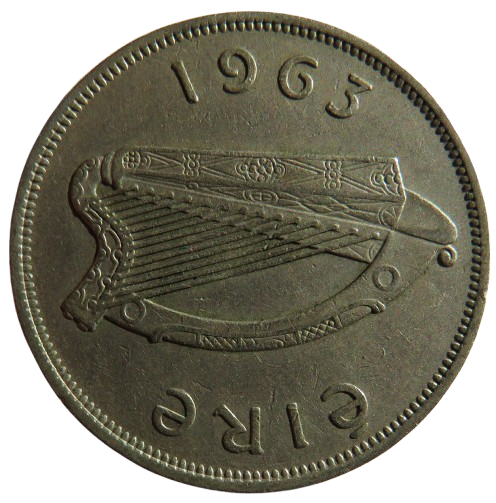 1963 Ireland Eire Halfcrown Coin