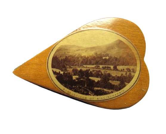 Antique Mauchline Ware Pin Cushion "Killiecrankie"