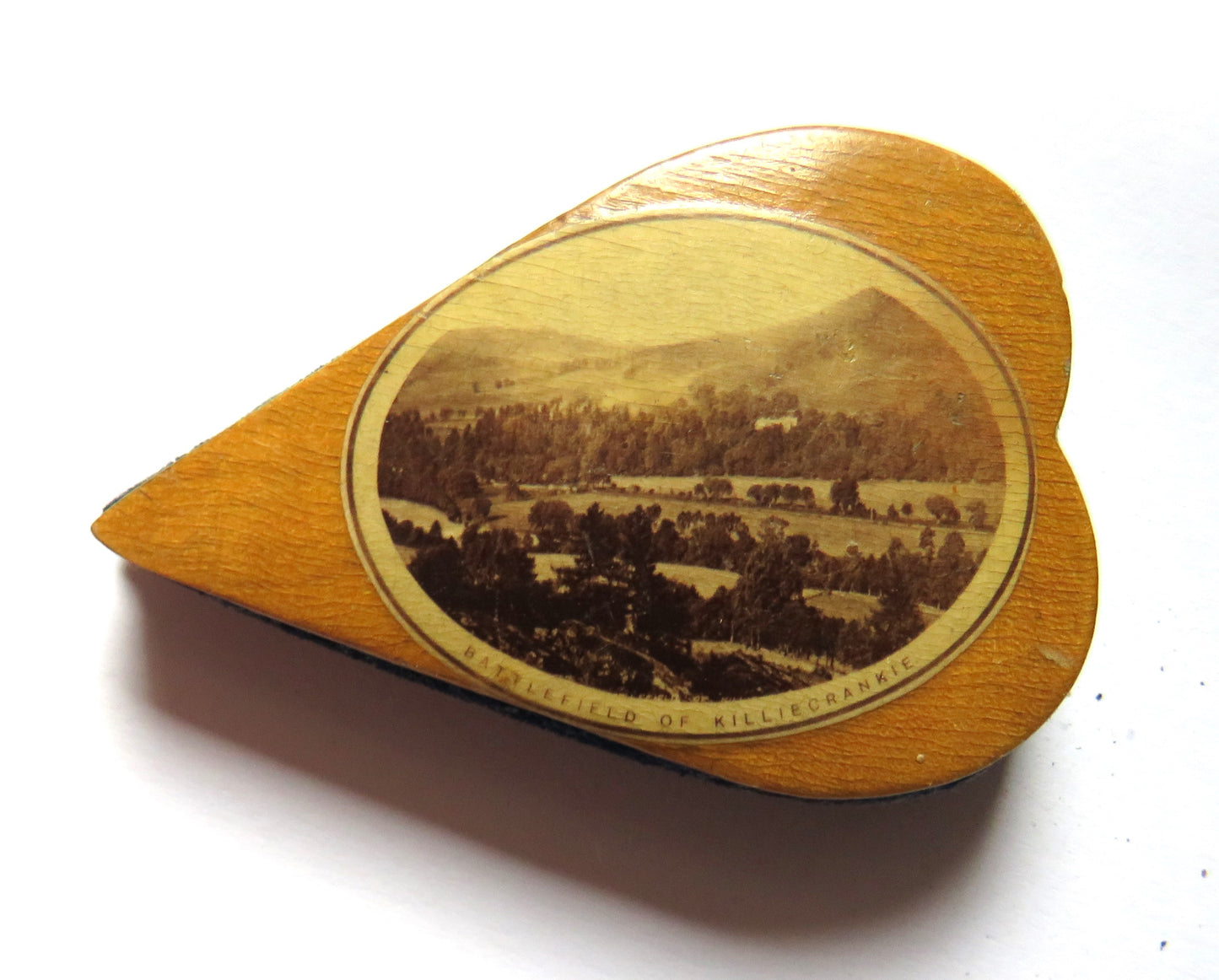 Antique Mauchline Ware Pin Cushion "Killiecrankie"