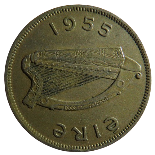 1955 Ireland Eire Halfcrown Coin