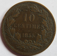 Load image into Gallery viewer, 1855 Luxembourg 10 Centimes Coin
