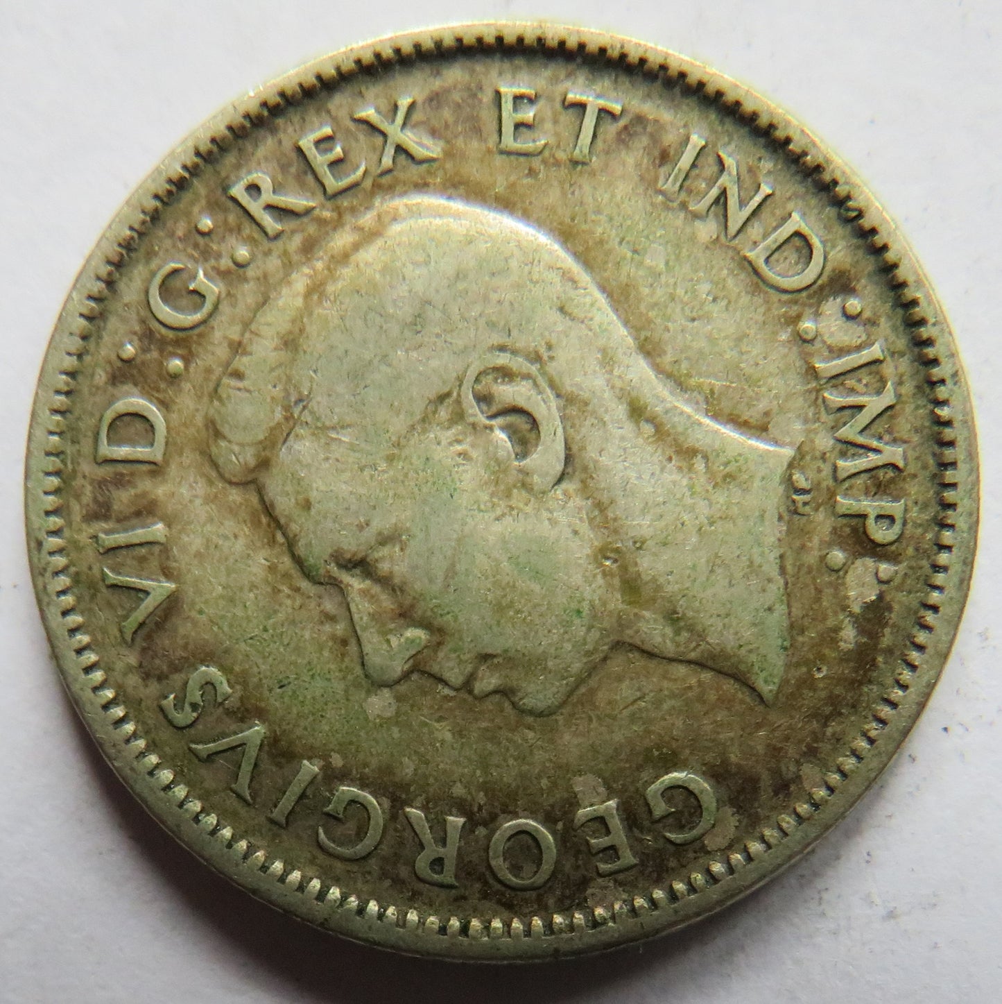 1941 King George VI Canada Silver 25 Cents Coin