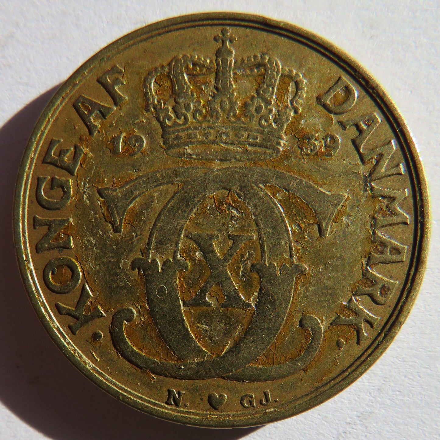 1939 Denmark 2 Kroner Coin