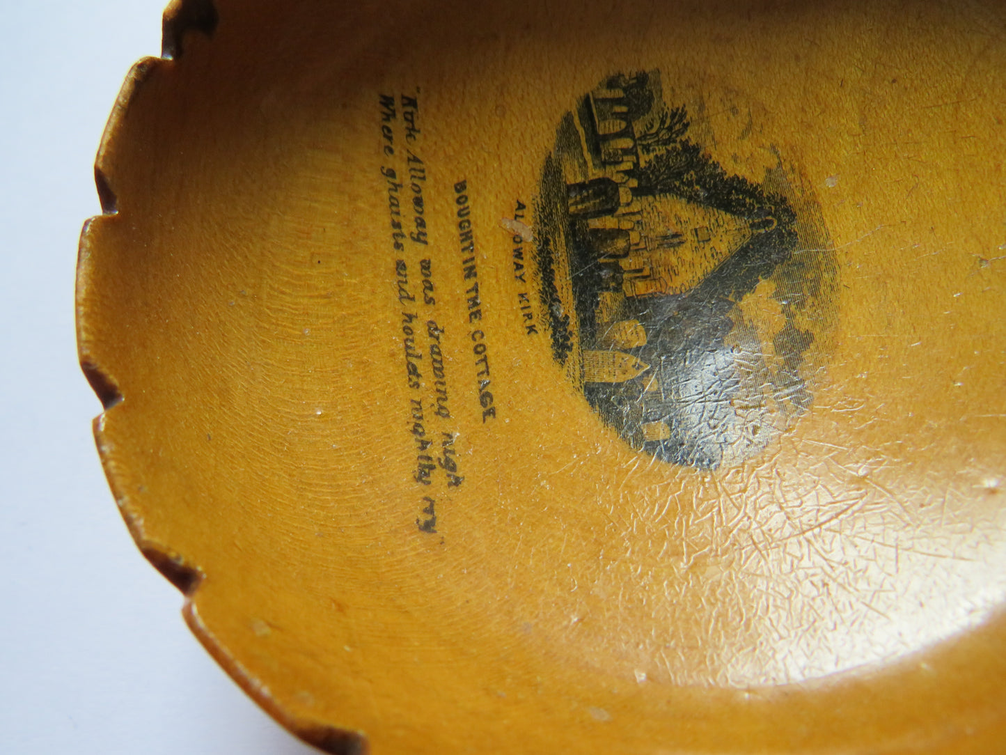 Antique Mauchline Transfer Ware Bowl "Alloway Kirk"