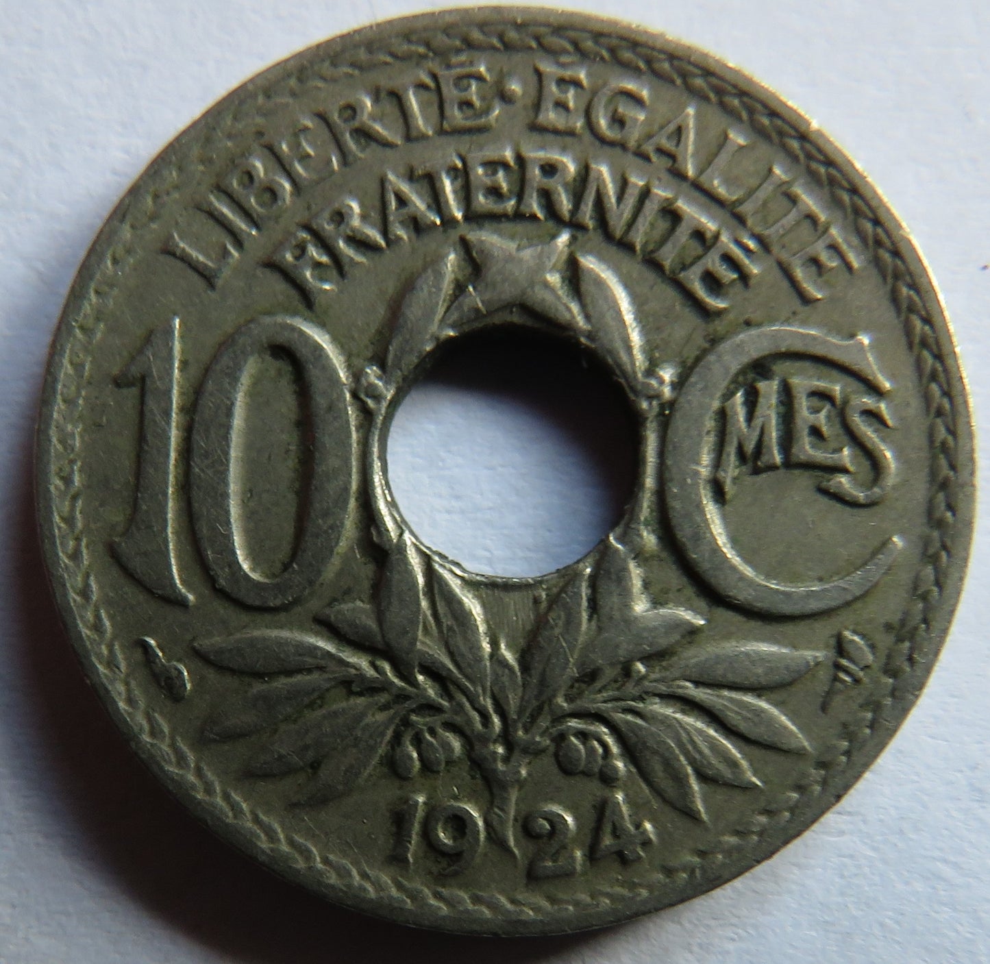 1924 France 10 Centimes Coin