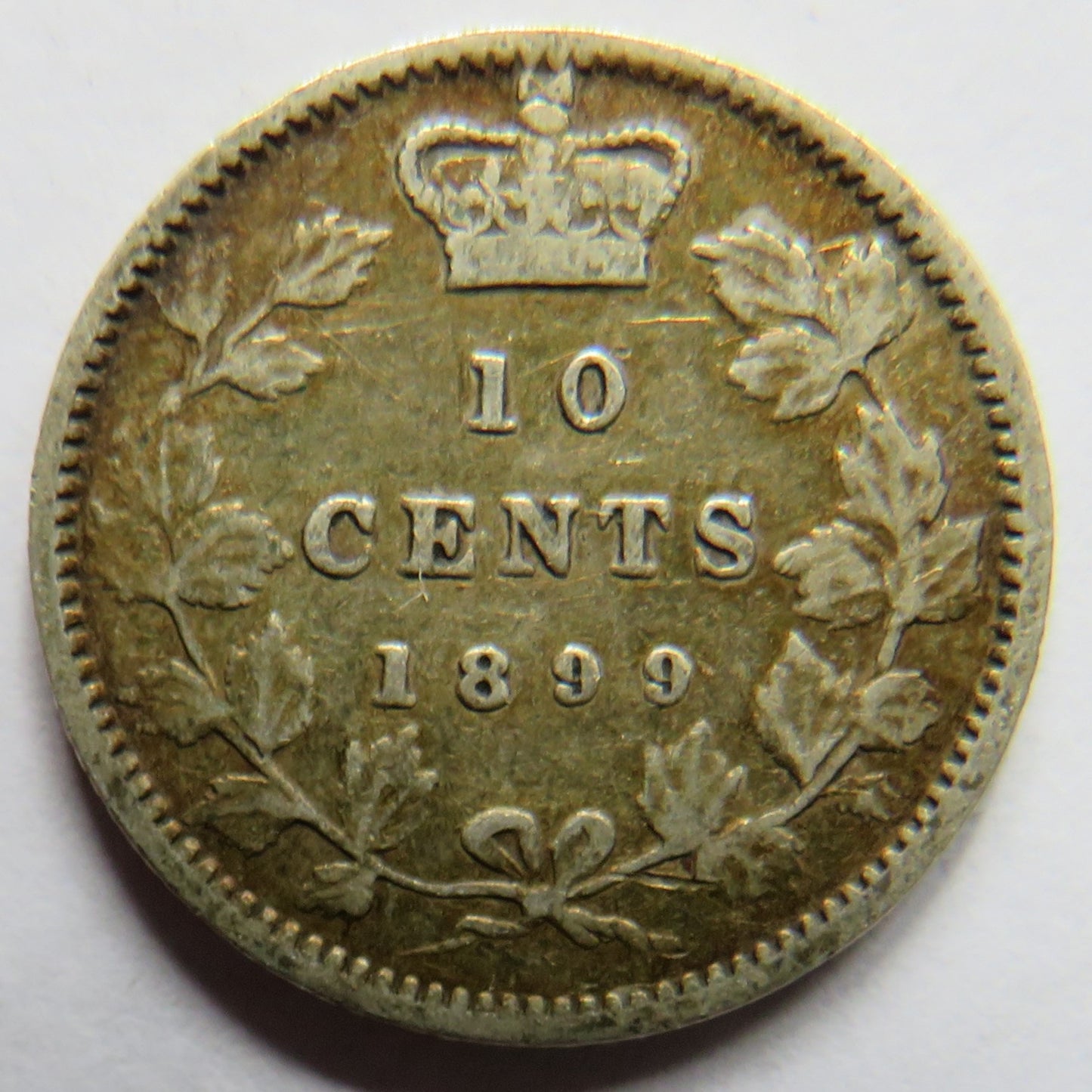1899 Queen Victoria Canada Silver 10 Cents Coin