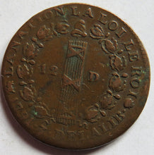 Load image into Gallery viewer, 1791 France 12 Deniers Coin - Louis XVI
