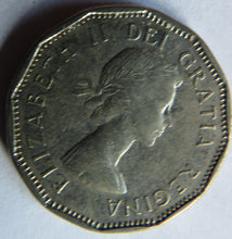 Load image into Gallery viewer, 1962 Queen Elizabeth II Canada 5 Cents Coin
