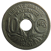 Load image into Gallery viewer, 1931 France 10 Centimes Coin
