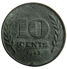 Load image into Gallery viewer, 1943 Netherlands 10 Cents Coin
