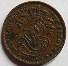 Load image into Gallery viewer, 1905 Belgium 2 Centimes Coin
