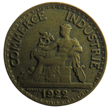 Load image into Gallery viewer, 1922 France 50 Centimes Coin
