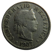 Load image into Gallery viewer, 1907 Switzerland 5 Rappen Coin
