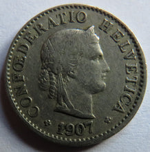 Load image into Gallery viewer, 1907 Switzerland 5 Rappen Coin
