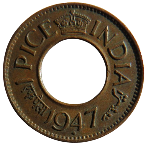 1947 India One Pice Coin