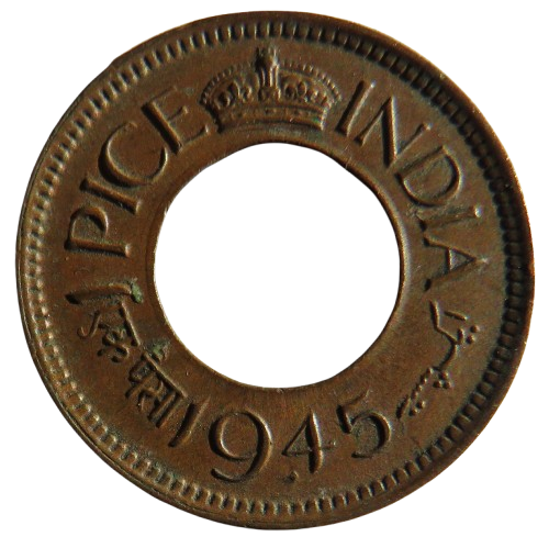 1945 India One Pice Coin