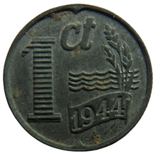 Load image into Gallery viewer, 1944 Netherlands One Cent Coin
