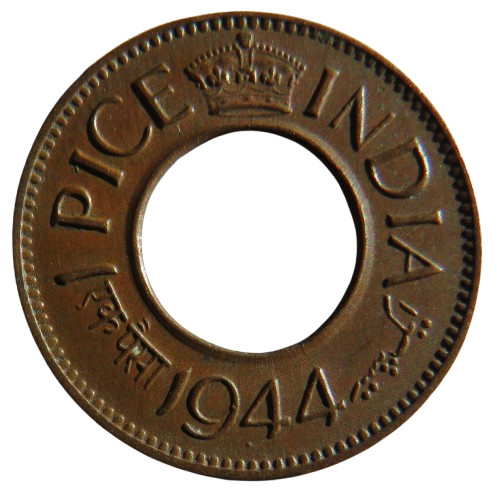 1944 India One Pice Coin