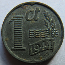 Load image into Gallery viewer, 1944 Netherlands One Cent Coin
