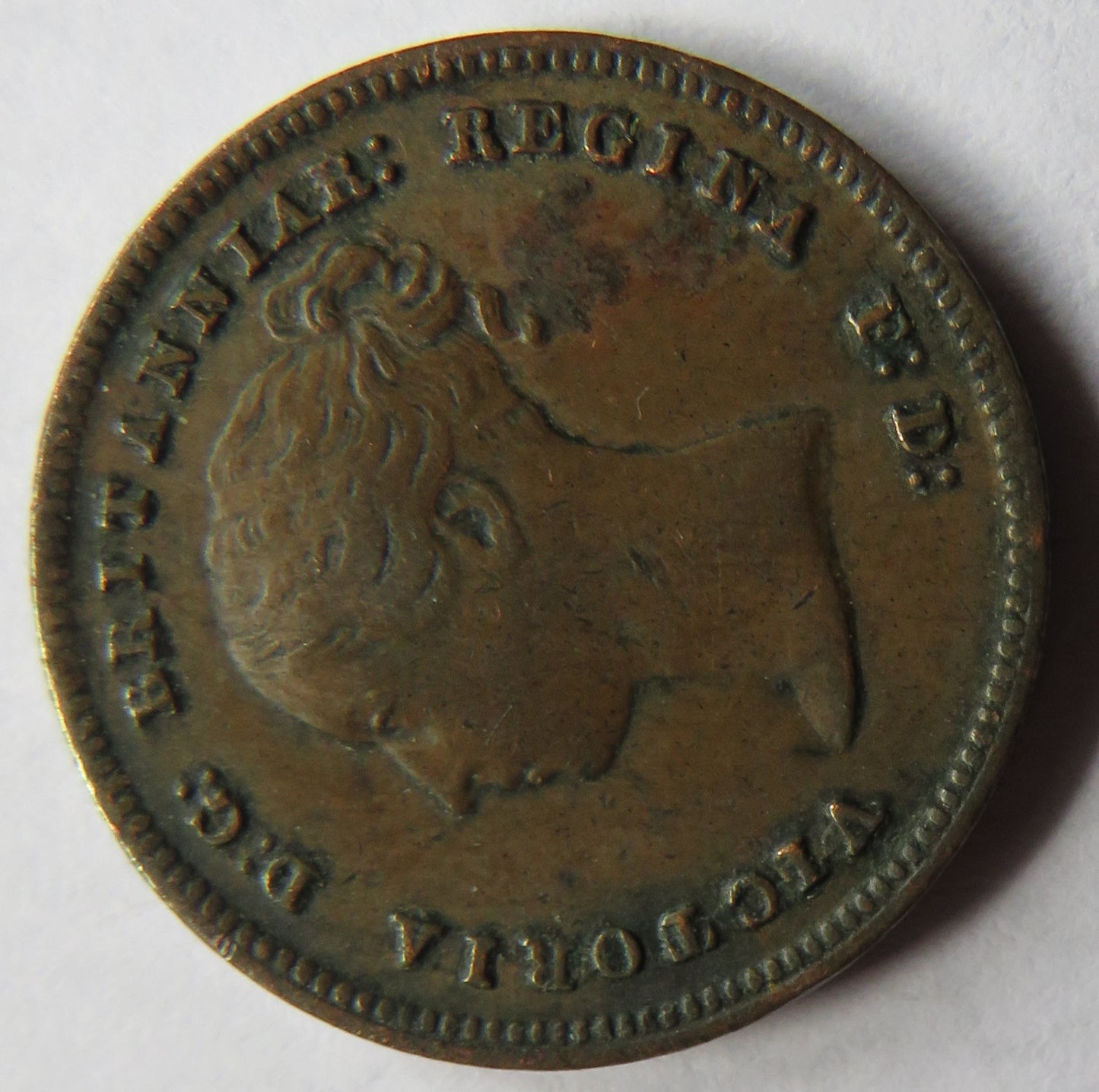1839 Queen Victoria Half-Farthing Coin - Great Britain