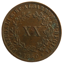 Load image into Gallery viewer, 1850 Portugal 20 Reis Coin Good Grade
