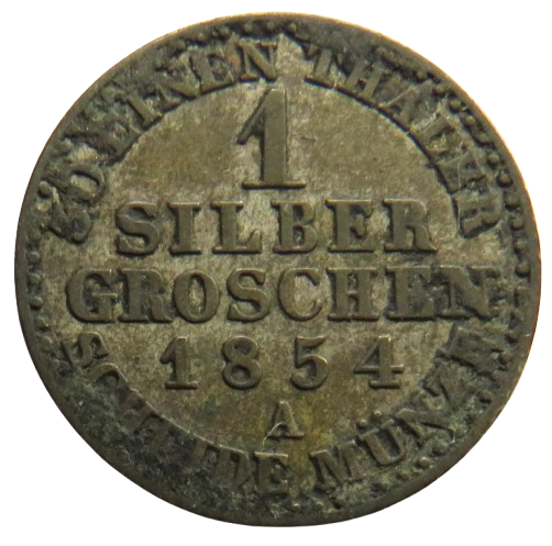 1854-A German States Prussia 1 Silber Groschen