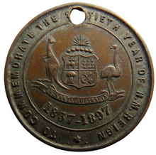 Load image into Gallery viewer, 1837-1897 Queen Victoria Australia Medal To Commemorate 60 Years of Reign
