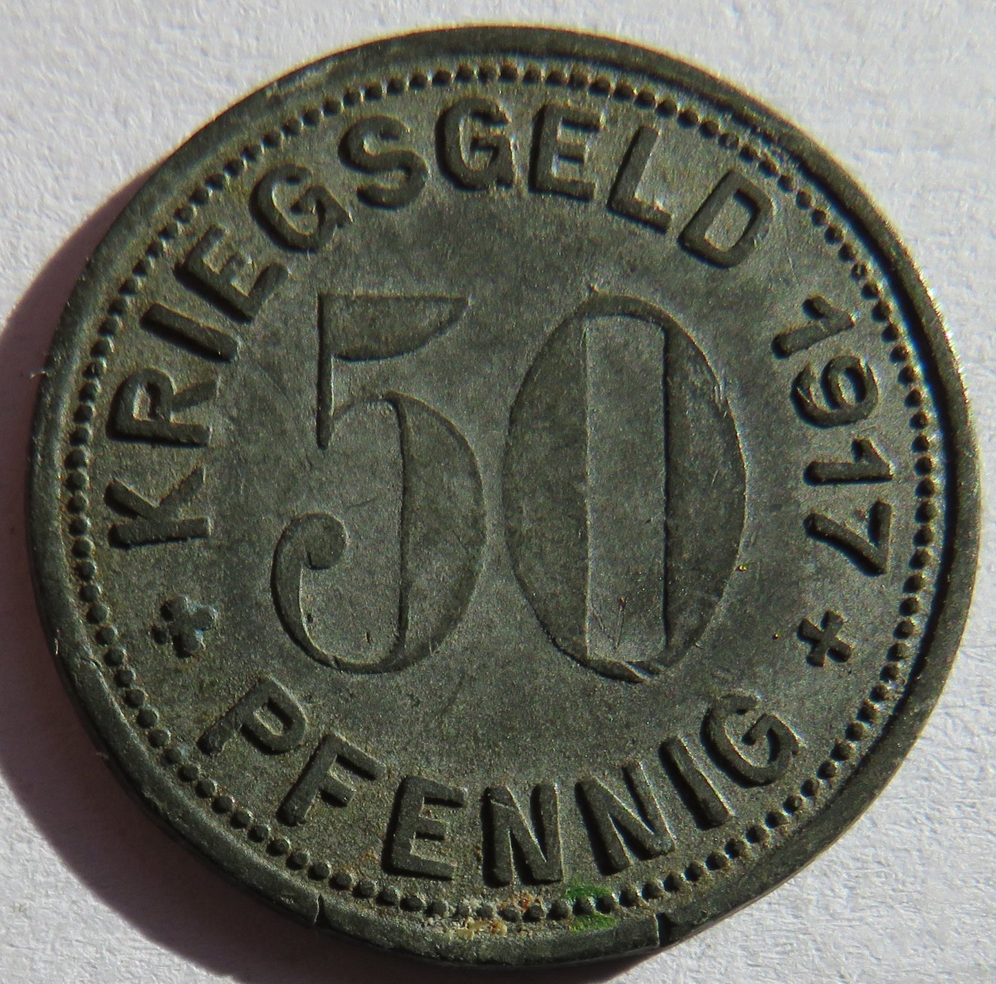 1917 Kriegsgeld 50 Pfennig Germany Coin