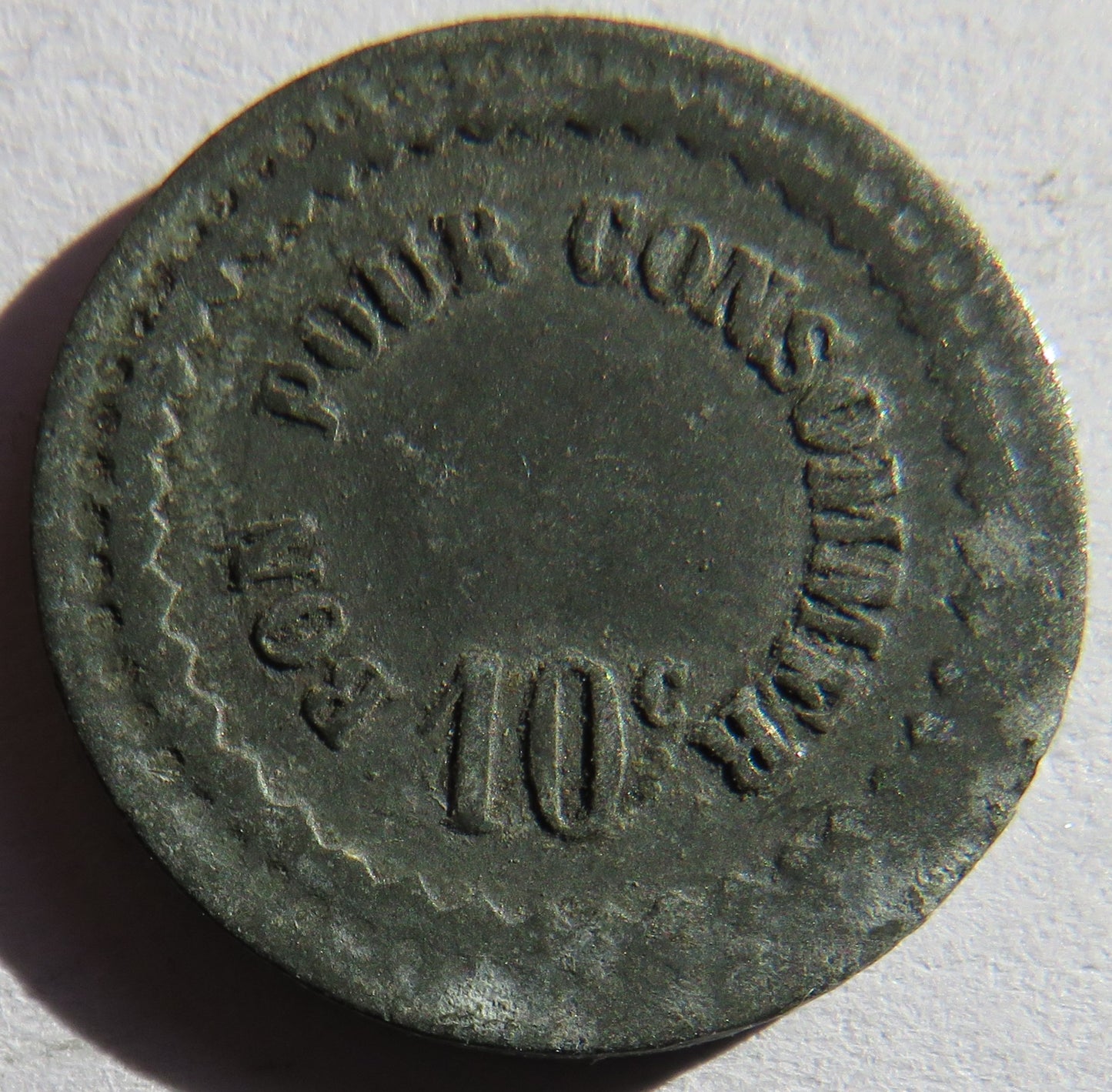 Bon Pour Consommer 10 Centimes French Token