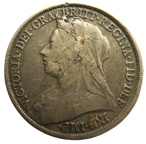 1893 Queen Victoria Silver Crown Coin - Great Britain