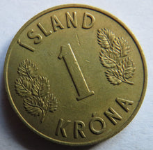 Load image into Gallery viewer, 1946 Iceland One Krona Coin
