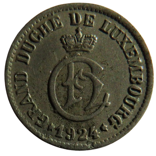 1924 Luxembourg 5 Centimes Coin