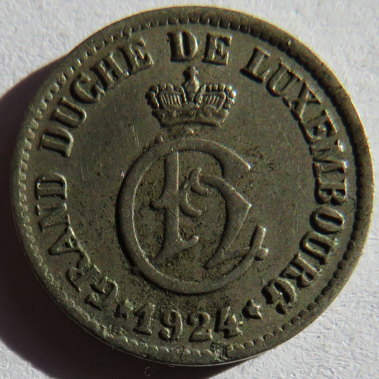 1924 Luxembourg 5 Centimes Coin