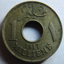 Load image into Gallery viewer, 1917 Egypt One Millieme Coin
