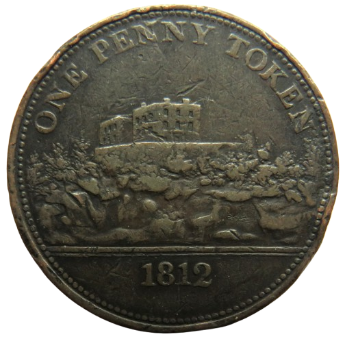 1812 Nottingham One Penny Token J.M. Fellows